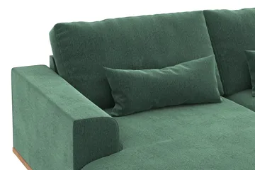 Copenhagen 5-sits Högervänd U-formad Soffa med Divan och Schäslong i Sammet - Mörkgrön - Products - Möbler - Soffa - Sammetssoffa