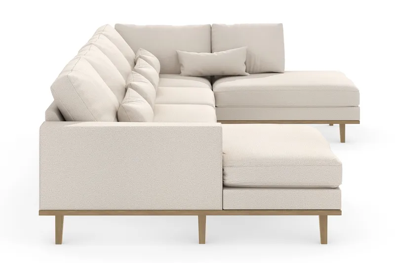 Copenhagen 5-sits Högervänd U-formad Soffa med Divan och Schäslong i Tyg - Beige - Products - Möbler - Soffa - U-soffa
