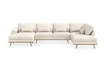 Copenhagen 5-sits Högervänd U-formad Soffa med Divan och Schäslong i Tyg - Beige - Products - Möbler - Soffa - U-soffa