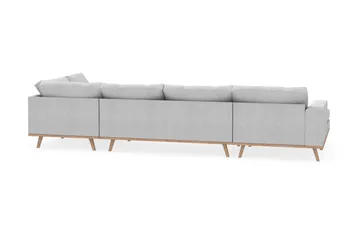 Copenhagen 5-sits Högervänd U-formad Soffa med Divan och Schäslong i Tyg - Ljusgrå - Products - Möbler - Soffa - U-soffa