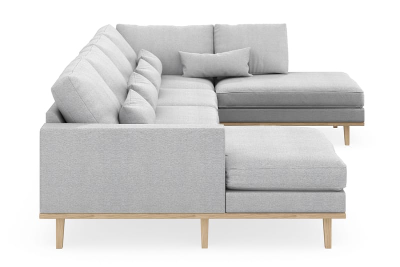 Copenhagen 5-sits Högervänd U-formad Soffa med Divan och Schäslong i Tyg - Ljusgrå - Products - Möbler - Soffa - U-soffa