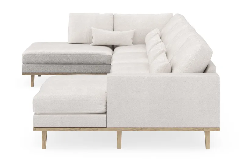 Copenhagen 5-sits Vänstervänd U-formad Soffa med Divan och Schäslong i Bouclé - Vit - Products - Möbler - Soffa - U-soffa