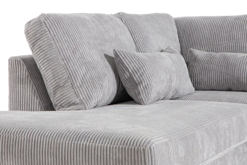 Copenhagen 5-sits Vänstervänd U-formad Soffa med Divan och Schäslong i Manchester - Ljusgrå - Products - Möbler - Soffa - U-soffa