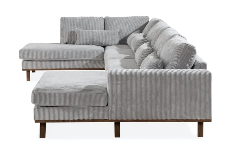 Copenhagen 5-sits Vänstervänd U-formad Soffa med Divan och Schäslong i Manchester - Ljusgrå - Products - Möbler - Soffa - U-soffa
