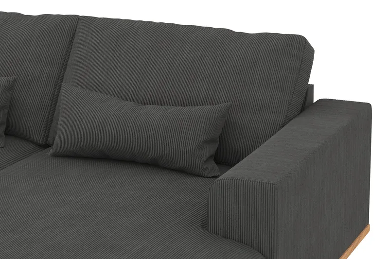 Copenhagen 5-sits Vänstervänd U-formad Soffa med Divan och Schäslong i Manchester - Mörkgrå - Products - Möbler - Soffa - U-soffa