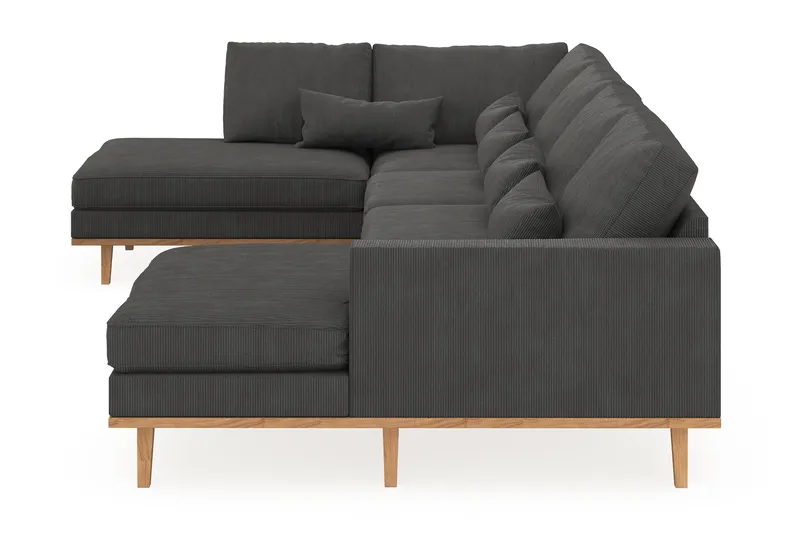 Copenhagen 5-sits Vänstervänd U-formad Soffa med Divan och Schäslong i Manchester - Mörkgrå - Products - Möbler - Soffa - U-soffa