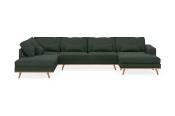 Copenhagen 5-sits Vänstervänd U-formad Soffa med Divan och Schäslong i Manchester - Mörkgrön - Products - Möbler - Soffa - U-soffa