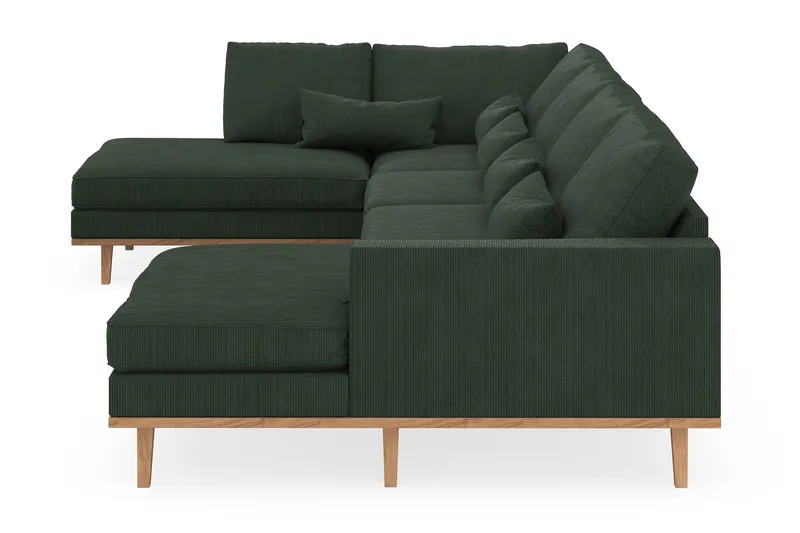 Copenhagen 5-sits Vänstervänd U-formad Soffa med Divan och Schäslong i Manchester - Mörkgrön - Products - Möbler - Soffa - U-soffa