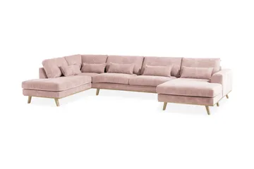 Copenhagen 5-sits Vänstervänd U-formad Soffa med Divan och Schäslong i Manchester - Rosa - Products - Möbler - Soffa - U-soffa