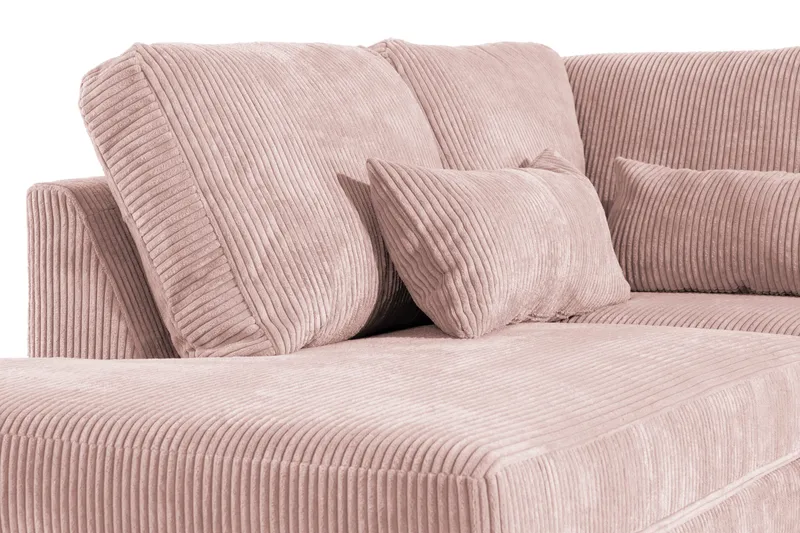 Copenhagen 5-sits Vänstervänd U-formad Soffa med Divan och Schäslong i Manchester - Rosa - Products - Möbler - Soffa - U-soffa