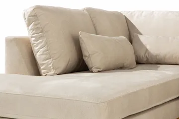 Copenhagen 5-sits Vänstervänd U-formad Soffa med Divan och Schäslong i Sammet - Beige - Products - Möbler - Soffa - Sammetssoffa