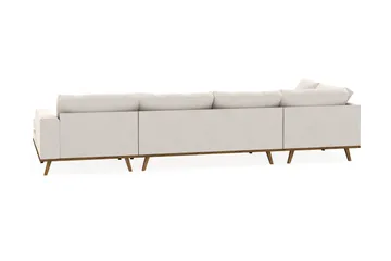 Copenhagen 5-sits Vänstervänd U-formad Soffa med Divan och Schäslong i Sammet - Krämvit - Products - Möbler - Soffa - Sammetssoffa