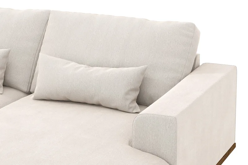 Copenhagen 5-sits Vänstervänd U-formad Soffa med Divan och Schäslong i Sammet - Krämvit - Products - Möbler - Soffa - Sammetssoffa