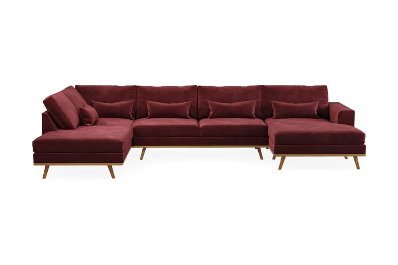 Copenhagen 5-sits Vänstervänd U-formad Soffa med Divan och Schäslong i Sammet - Lila - Products - Möbler - Soffa - Sammetssoffa