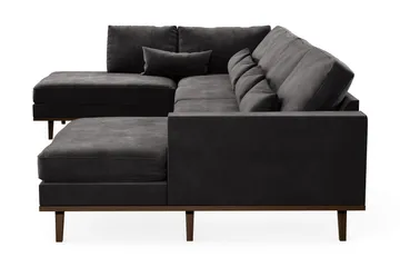 Copenhagen 5-sits Vänstervänd U-formad Soffa med Divan och Schäslong i Sammet - Mörkgrå - Products - Möbler - Soffa - Sammetssoffa