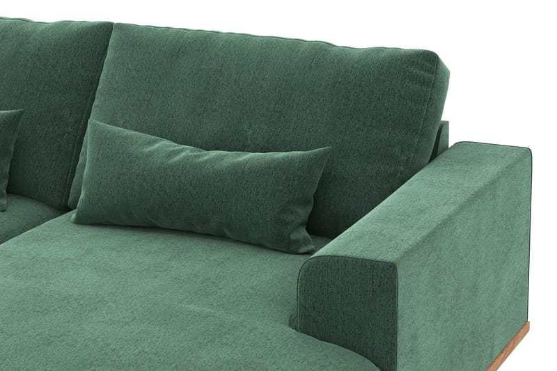 Copenhagen 5-sits Vänstervänd U-formad Soffa med Divan och Schäslong i Sammet - Mörkgrön - Products - Möbler - Soffa - Sammetssoffa