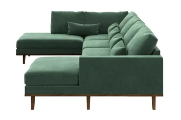 Copenhagen 5-sits Vänstervänd U-formad Soffa med Divan och Schäslong i Sammet - Mörkgrön - Products - Möbler - Soffa - Sammetssoffa