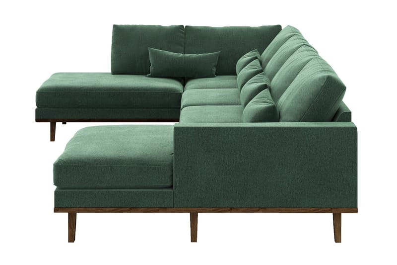 Copenhagen 5-sits Vänstervänd U-formad Soffa med Divan och Schäslong i Sammet - Mörkgrön - Products - Möbler - Soffa - Sammetssoffa