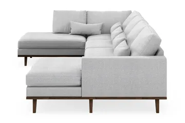 Copenhagen 5-sits Vänstervänd U-formad Soffa med Divan och Schäslong i Tyg - Ljusgrå - Products - Möbler - Soffa - U-soffa