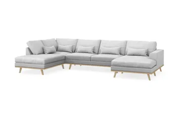 Copenhagen 5-sits Vänstervänd U-formad Soffa med Divan och Schäslong i Tyg - Ljusgrå - Products - Möbler - Soffa - U-soffa