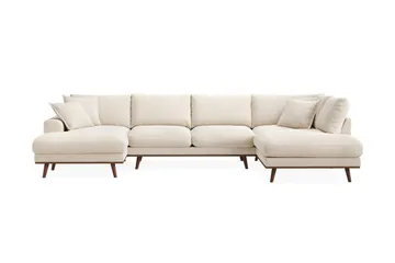 Copenhagen Premium 5-sits Högervänd U-formad Djup Soffa med Divan och Schäslong i Chenille