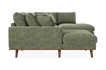 Copenhagen Premium 5-sits Högervänd U-formad Djup Soffa med Divan och Schäslong i Chenille - Grön - Products - Möbler - Soffa - U-soffa