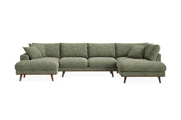 Copenhagen Premium 5-sits Högervänd U-formad Djup Soffa med Divan och Schäslong i Chenille