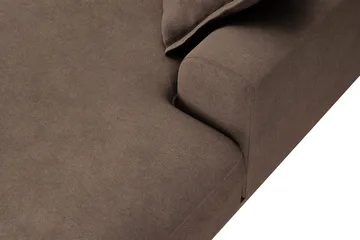 Copenhagen Premium 5-sits Vänstervänd U-formad Djup Soffa med Divan och Schäslong i Tyg - Mörkbrun - Products - Möbler - Soffa - U-soffa
