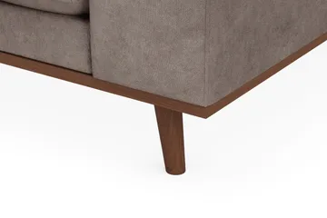 Copenhagen Premium 5-sits Vänstervänd U-formad Djup Soffa med Divan och Schäslong i Tyg - Brun - Products - Möbler - Soffa - U-soffa