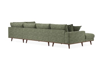 Copenhagen Premium 5-sits Högervänd U-formad Djup Soffa med Divan och Schäslong i Chenille - Grön - Products - Möbler - Soffa - U-soffa
