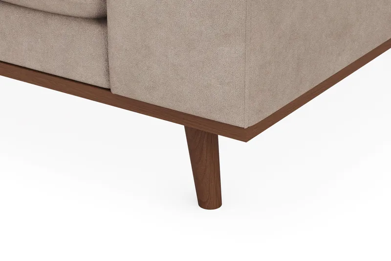 Copenhagen Premium 5-sits Vänstervänd U-formad Djup Soffa med Divan och Schäslong i Tyg - Ljusbrun - Products - Möbler - Soffa - U-soffa