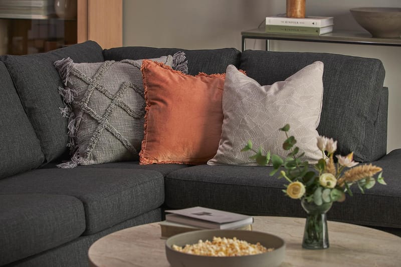 Crazy 5-sits Högervänd U-formad X-Large Soffa med Divan och Schäslong i Tyg - Antracit - Products - Möbler - Soffa - U-soffa