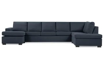 Crazy 5-sits Högervänd U-formad X-Large Soffa med Divan och Schäslong i Tyg - Blå - Products - Möbler - Soffa - U-soffa
