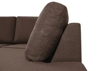 Crazy 5-sits Högervänd U-formad X-Large Soffa med Divan och Schäslong i Tyg - Brun - Products - Möbler - Soffa - U-soffa
