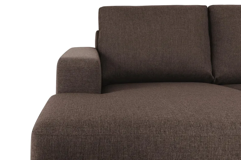 Crazy 5-sits Högervänd U-formad X-Large Soffa med Divan och Schäslong i Tyg - Brun - Products - Möbler - Soffa - U-soffa