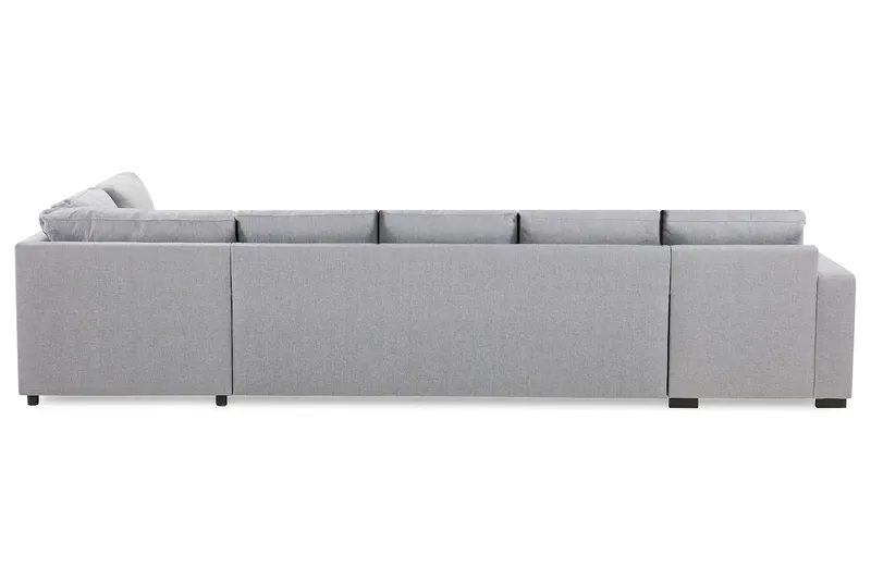 Crazy 5-sits Högervänd U-formad X-Large Soffa med Divan och Schäslong i Tyg - Grå - Products - Möbler - Soffa - U-soffa