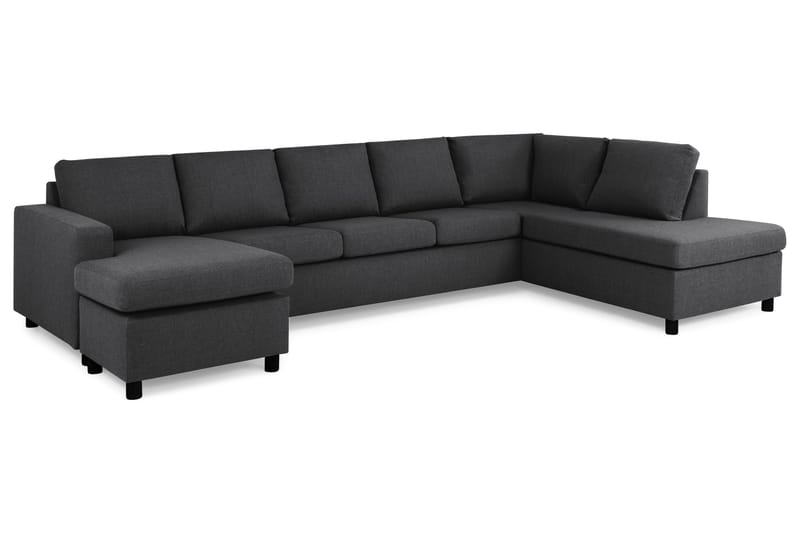 Crazy 5-sits Högervänd U-formad X-Large Soffa med Divan och Schäslong i Tyg - Mörkgrå - Products - Möbler - Soffa - U-soffa
