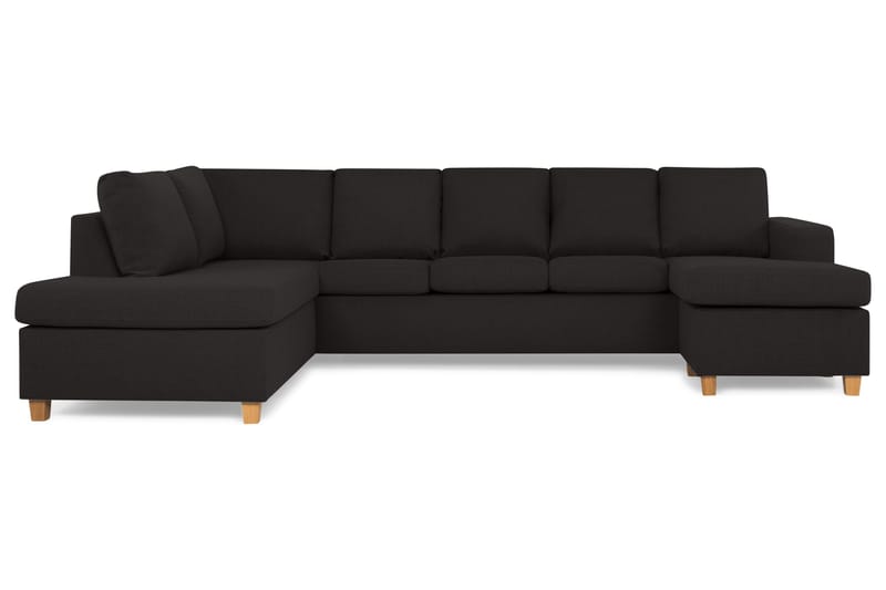 Crazy 5-sits Vänstervänd U-formad Soffa med Divan och Schäslong i Tyg - Antracit - Products - Möbler - Soffa - U-soffa