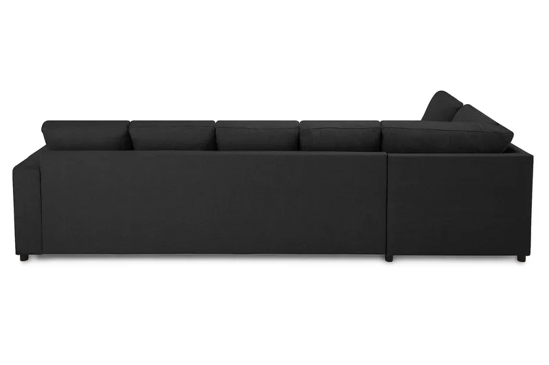 Crazy 5-sits Vänstervänd U-formad Soffa med Divan och Schäslong i Tyg - Antracit - Products - Möbler - Soffa - U-soffa