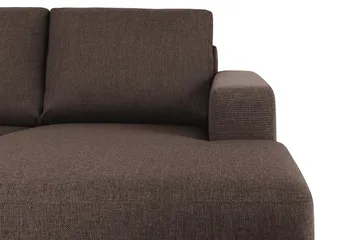 Crazy 5-sits Vänstervänd U-formad Soffa med Divan och Schäslong i Tyg - Brun - Products - Möbler - Soffa - U-soffa