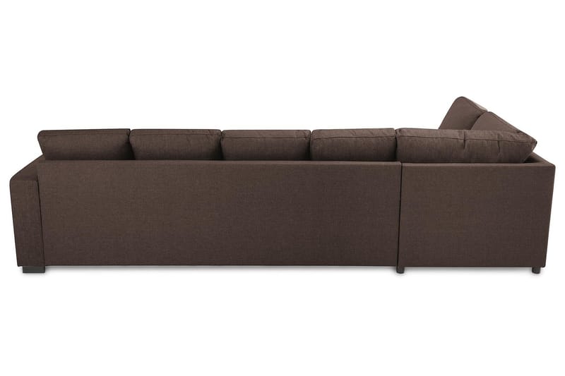 Crazy 5-sits Vänstervänd U-formad Soffa med Divan och Schäslong i Tyg - Brun - Products - Möbler - Soffa - U-soffa