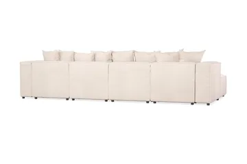 Cubo 5-sits U-formad Djup Modulsoffa Med Divan och Schäslong i Sammet - Beige - Products - Möbler - Soffa - U-soffa