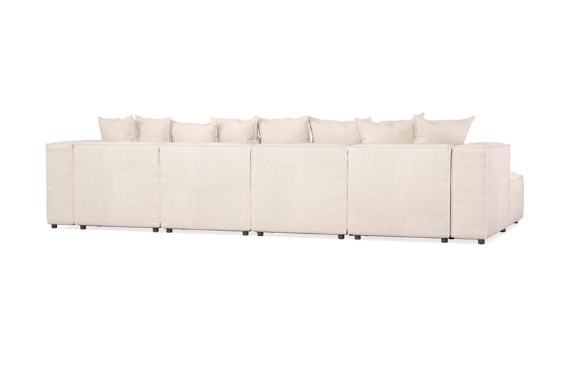 Cubo 5-sits U-formad Djup Modulsoffa Med Divan och Schäslong i Sammet - Beige - Products - Möbler - Soffa - U-soffa