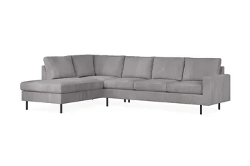 Peppe 4-sits Vänstervänd L-formad Schäslongsoffa i Manchester - Mörkgrå - Products - Möbler - Soffa - Divansoffa & schäslongsoffa - 4 sits soffa med divan
