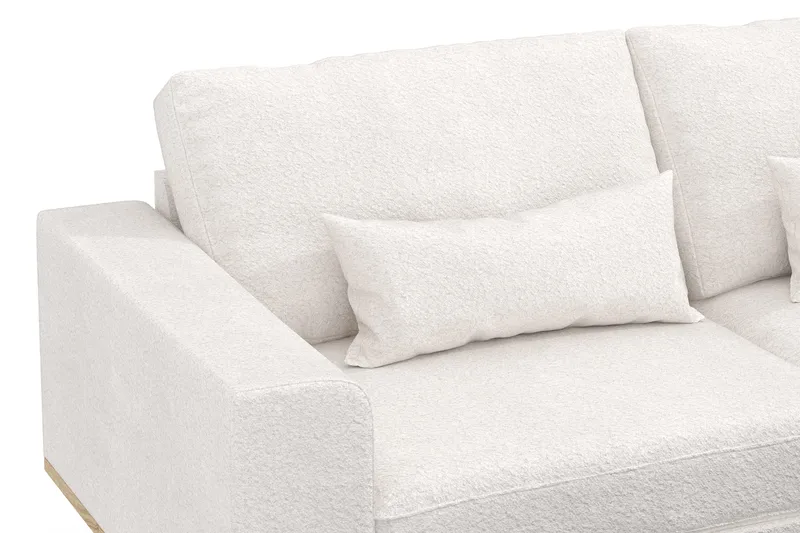 Copenhagen 4-sits Högervänd L-formad Divansoffa i Bouclé - Vit - Products - Möbler - Soffa - Divansoffa & schäslongsoffa - 4 sits soffa med divan