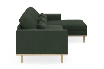Copenhagen 4-sits Högervänd L-formad Divansoffa i Manchester - Mörkgrön - Products - Möbler - Soffa - Divansoffa & schäslongsoffa - 4 sits soffa med divan