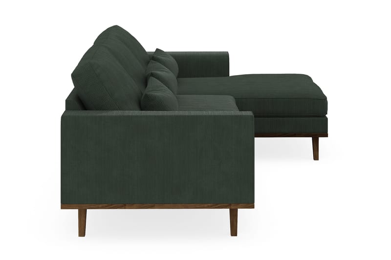Copenhagen 4-sits Högervänd L-formad Divansoffa i Manchester - Mörkgrön - Products - Möbler - Soffa - Divansoffa & schäslongsoffa - 4 sits soffa med divan