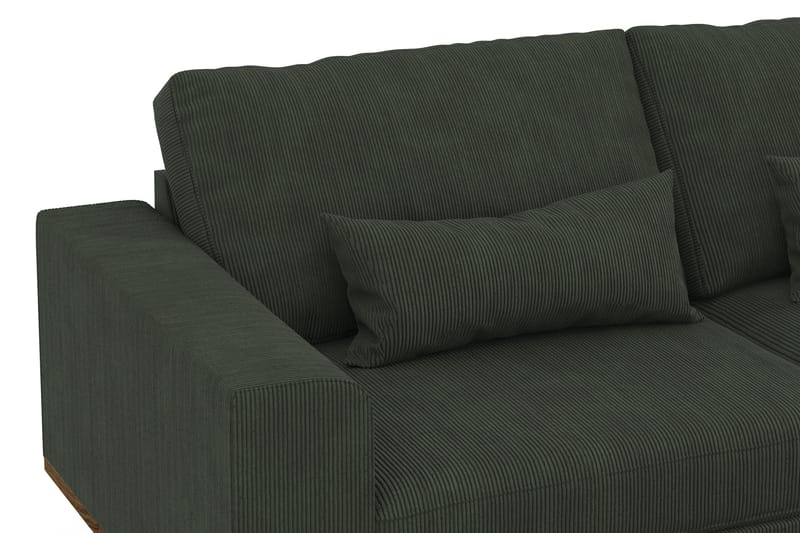 Copenhagen 4-sits Högervänd L-formad Divansoffa i Manchester - Mörkgrön - Products - Möbler - Soffa - Divansoffa & schäslongsoffa - 4 sits soffa med divan
