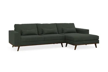 Copenhagen 4-sits Högervänd L-formad Divansoffa i Manchester - Mörkgrön - Products - Möbler - Soffa - Divansoffa & schäslongsoffa - 4 sits soffa med divan