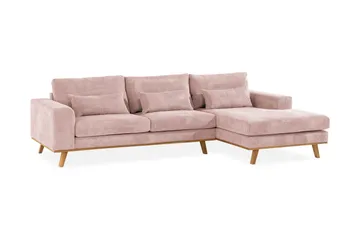 Copenhagen 4-sits Högervänd L-formad Divansoffa i Manchester - Rosa - Products - Möbler - Soffa - Divansoffa & schäslongsoffa - 4 sits soffa med divan
